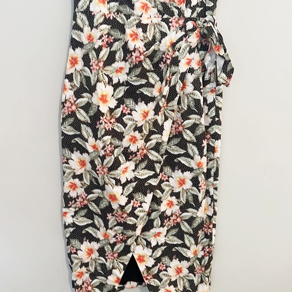 Rebecca Taylor Kamea Floral Faux Wrap Cocktail Dress women size 8 - Picture 5 of 8